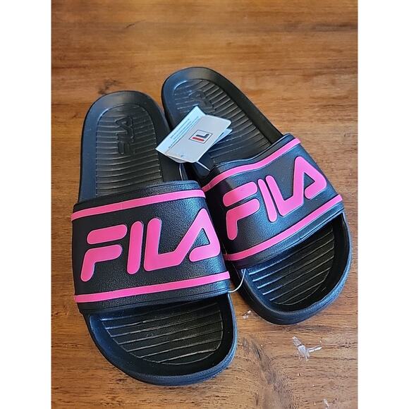 FILA Women's Slide Sandal Black Size Women's 10 New - Picture 2 of 6
